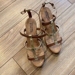 MICHAEL KORS Ankle Straps Wedge Heels Sandals